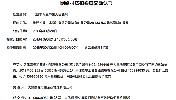 賈躍亭徹底出局:融創(chuàng)7.7億元底價(jià)接盤樂視系核心資產(chǎn)