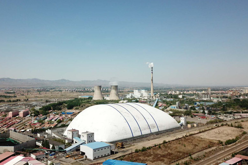 宣化熱電煤場氣膜式全封閉項目全景