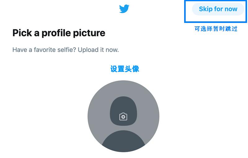 設置頭像（Twitter Registration process）
